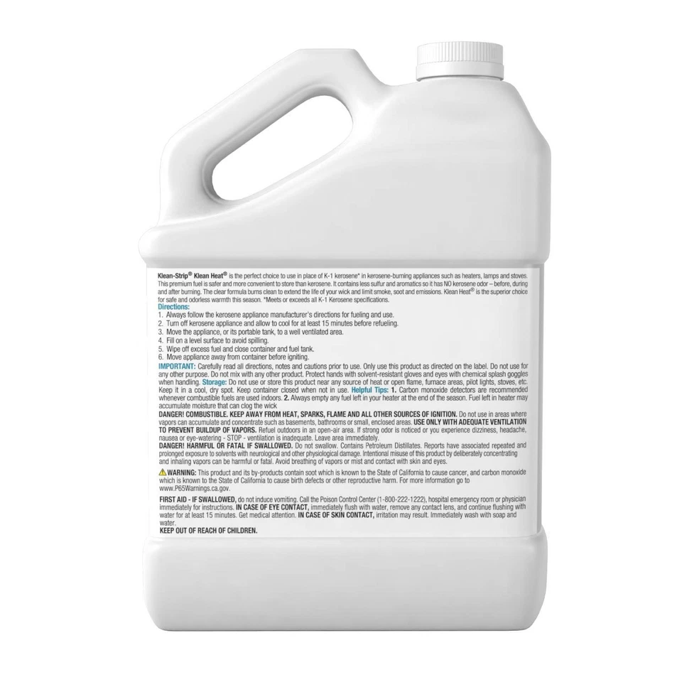 Combustible para lámpara KleanHeat para calentadores de queroseno y lámparas de aceite, cuatro jarras de 120 oz Foto 3 de 3