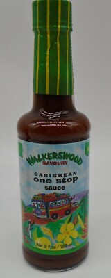 NEW WALKERSWOOD JAMAICAN CARIBBEAN ONE STOP SAUCE, FISH, MEAT, BBQ, VEG ~ 6 Oz.