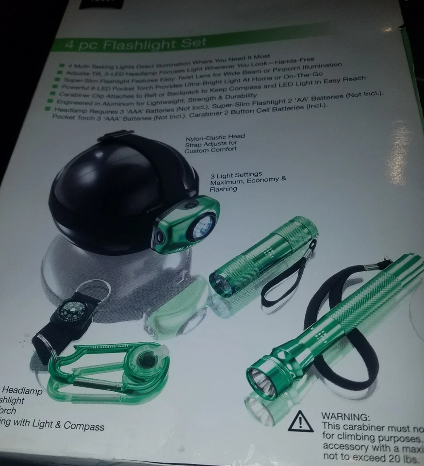 The Sharper Image 4 Piece Flashlight set Handheld Flashlights Safety & Security - Image 2 of 4