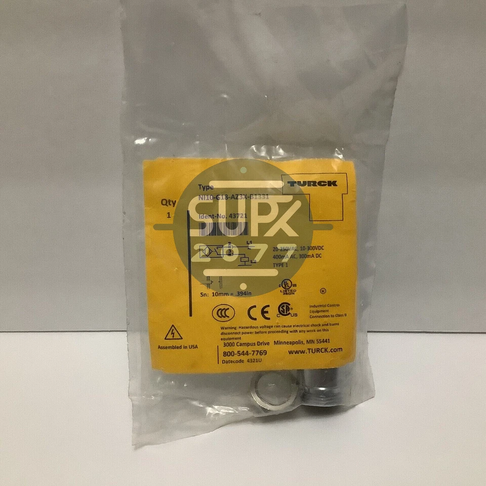 TURCK Ni10-G18-AZ3X-B1331 50MM Proximity Sensor NI10G18AZ3XB1331 No. 43721 (00) - Image 3 of 3