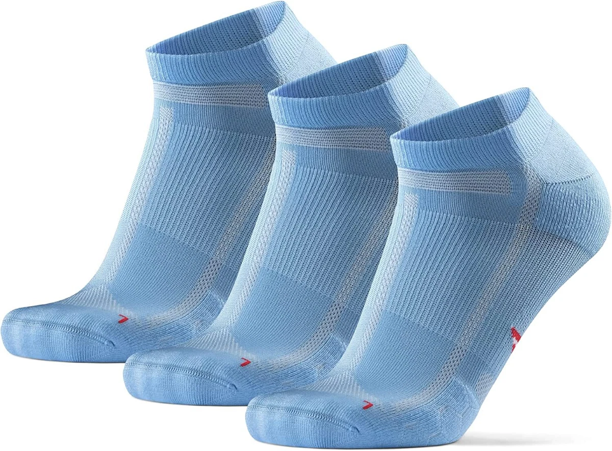 DANISH ENDURANCE 3 Pack Low-Cut Long Distance Running Socks, Men