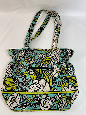 Vera Bradley Shoulder Purse Turquoise Blue Black Lime White - See pics/Read