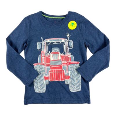 NEW Mini Boden Glow Tractor 4 Wheeler Long Sleeve Tee size 4-5