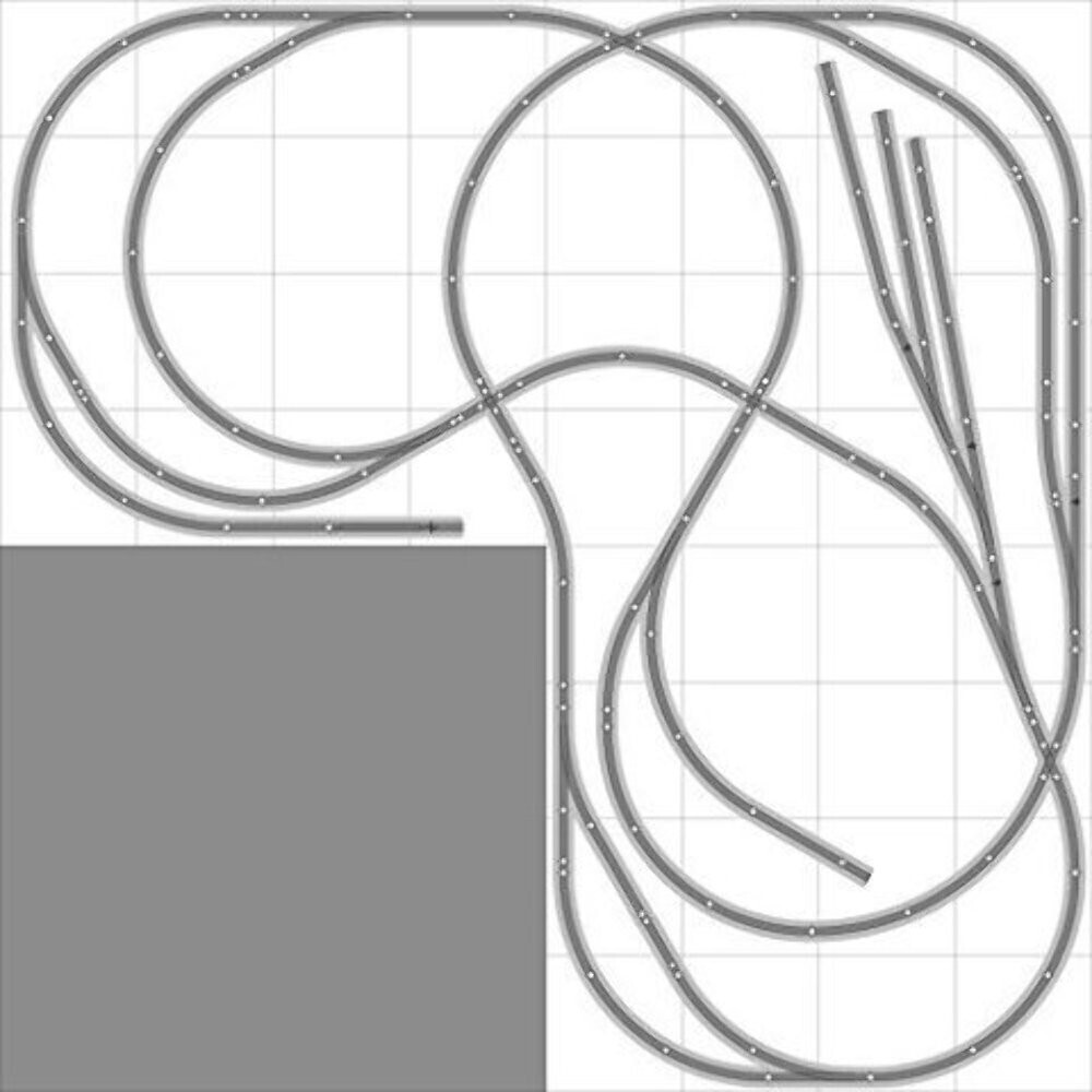Bachmann E-Z Track Train Layout #029D Train Set HO Scale 8' X 8' L DCC  Switches