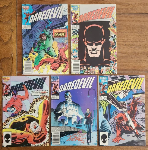 Daredevil Lot of 5 #235,236,237,239,240 Marvel Comics 1986-87 - FN- to FN+