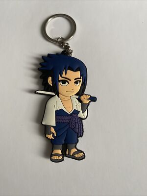 Naruto Sasuke Villain Shippuden doppelseitiger PVC-Schlüsselanhänger Schlüsselring Tasche Anime UK