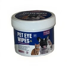 100 Count 3x3 Inch Coconut Scented Pet Eye Wipes -  New