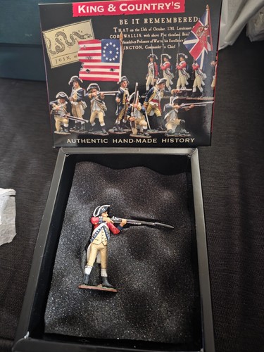 Figurine King & Country AR055, Milicien Américain, Révolution 1776, échelle 1/32, Plomb Peint