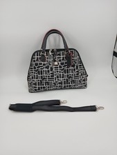 DVF Diane Von Furstenberg Large Tote Shoulder Carry On Black and White
