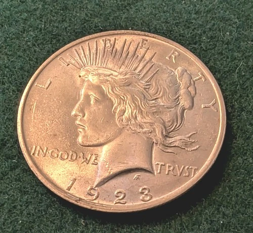 1923 P Peace Dollar $1 90% Silver Coin  Uncirculated" NICE COIN"