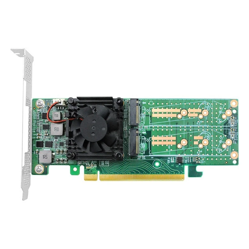 PCIe 3.0 X16 to Quad M.2 NVMe SSD Swtich Adapter Card for Servers- 4*NVMe SSD fo - Image 3 of 4
