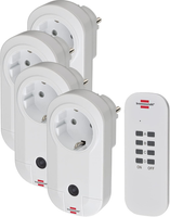 Brennenstuhl Funkschalt-Set Rc CE1 4001, 4Er Funksteckdosen Set (Innenbereich, M
