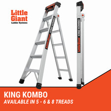 Little Giant King Kombo Professional Ladders, 3-in-1 Combination Ladder, EN131