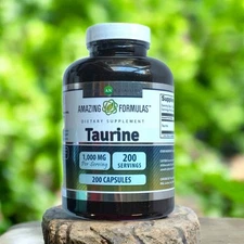 Amazing Formulas Taurine, Amino Acid Dietary Supplement 200 ct, 06/26 NEW SEALED