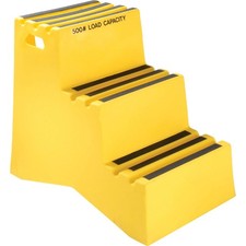 3 Step Plastic Step Stand 20"W x 33-1/2"D x 28-1/2"H Yellow