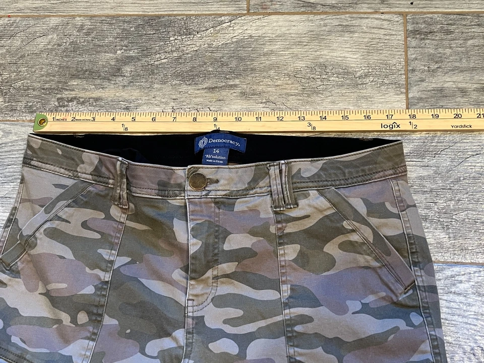 Pantalones cargo Democracy AB Solution talla 14 pantalones camuflados bolsillos mujer grunge Foto 4 de 4