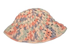 Handmade Crocheted Bucket Hat. Made With 100 Cotton Yarn