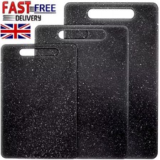 3 Piece Chopping Board Set Kitchen Food Fruit Cutting Worktop Protector Large UK