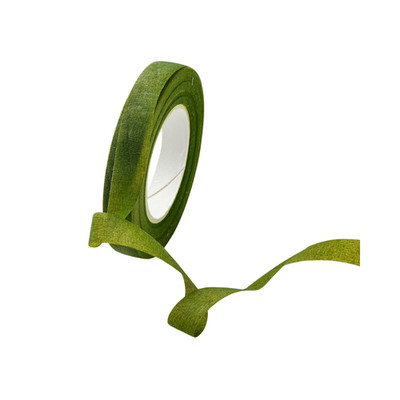 Kreppband Olivgrün 1,2cm x 27m | Floristenband Blumenband Basteln | 1-6 Rollen