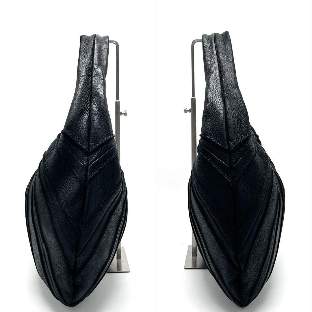 Bottega Veneta Rare Gathered Leather Hobo Shoulder Bag Black Auth Luxury Minimal thumbnail 24