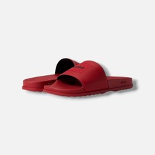 Hugo Boss Men Red Match Logo Slides Slip-on Sandals Shoe Size 45