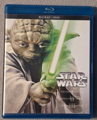 Star Wars I, II, & III, a 3 Blu-ray & 3 DVD Set Region A&1 US, Natalie Portman
