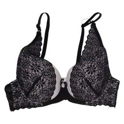 KML, BH, Größe: 85C, Schwarz/Weiß, Elasthan/Polyamid/Polyester, Blumen #UxW