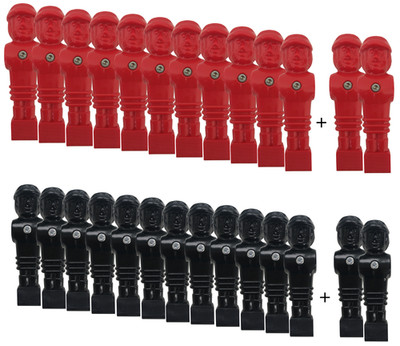 Kicker Set 2x(11+2 Reserve) Rot Schwarz Orig Löwen Kickerfiguren 16mm+Schrauben