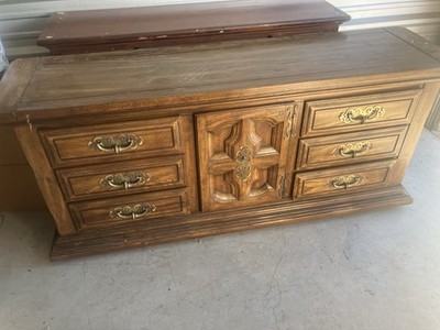 Solid Wood Vintage Dresser 19 1/2 inches by 72 inches long, and 31 inches  tall | eBay