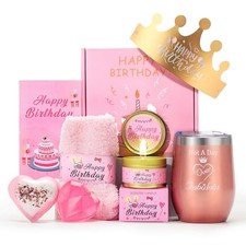 Birthday Gifts for Women Pink Gift Basket Friendship Gift Relaxing Set Best