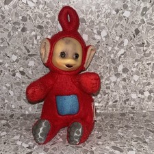 Teletubbies BEANLINGS Playskool 1998 Ragdolls Hasbro 6 Red Vintage Heavy Stains