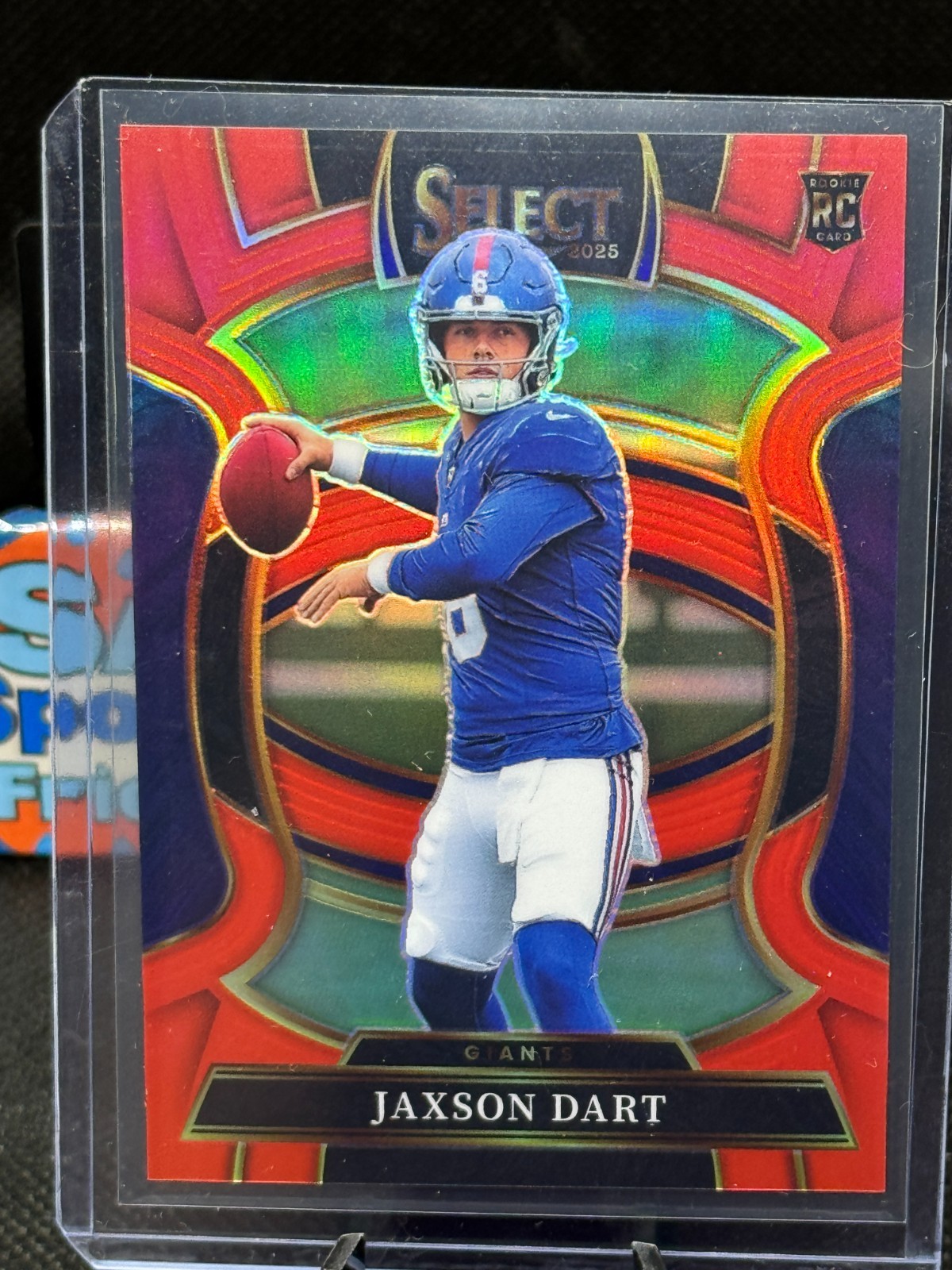 2025 Panini Select - Concourse Jaxson Dart #93 Red Prizm /99 (RC) GIANTS SP