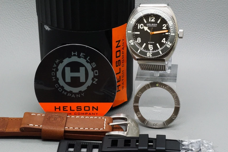 Reloj automático de buceo para hombre LIMITED 051/100 *COMO NUEVO* HELSON BUCCANEER 316L 500M Foto 3 de 4