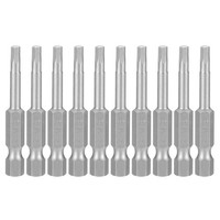 10 StüCk 1/8 Zoll Sae Sechskant-Bohrerbits 50 Mm LäNge Magnetbits Grau
