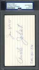 Aurele Joliat PSA DNA Signed 3x5 Index Card Autographed