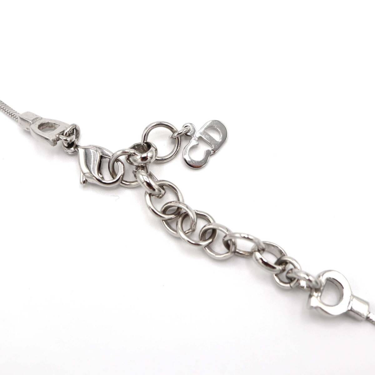 Christian Dior Necklace Dior Logo Silver Color Approx. 7.8g | eBay