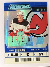 2019-20 Upper Deck Credentials #55 Brandon Gignac #/999