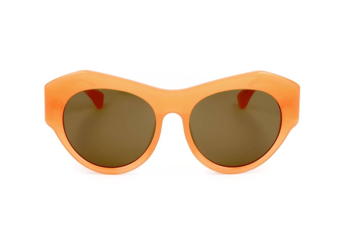 Lunettes De Soleil Dries Van Noten By Linda Farrow DVN61 - Monture Orange - Femme
