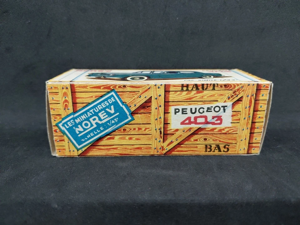 Norev 1/43 N9 Peugeot 404 Bleu Boite Vide D’origine - Photo 4/4