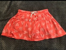 Cat Jack Girls Heart Skirt - Size XS 4/5 - Peach White