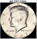 1967 KENNEDY HALF DOLLAR, 40 % SILVER, VERY BEAUTIFUL RARE  COIN, FAST SHIPPING
