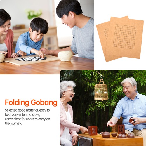 2pcs Travel Go Set Portable Go Set Folding Go Board Chess Board - Picture 11 of 12