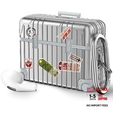 Compatible with AirPods Pro 2nd/1st Generation Case Cover, Cute Funny A-Silver