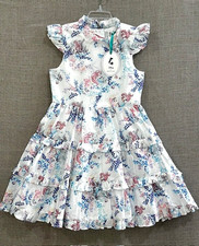 Janie and Jack Disney Kids' The Little Mermaid Tiered Ruffle Dress Size 8 years