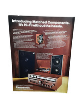 1976 Vintage Print Ad Panasonic Stereo System Turntable Speakers Matched Hi-Fi