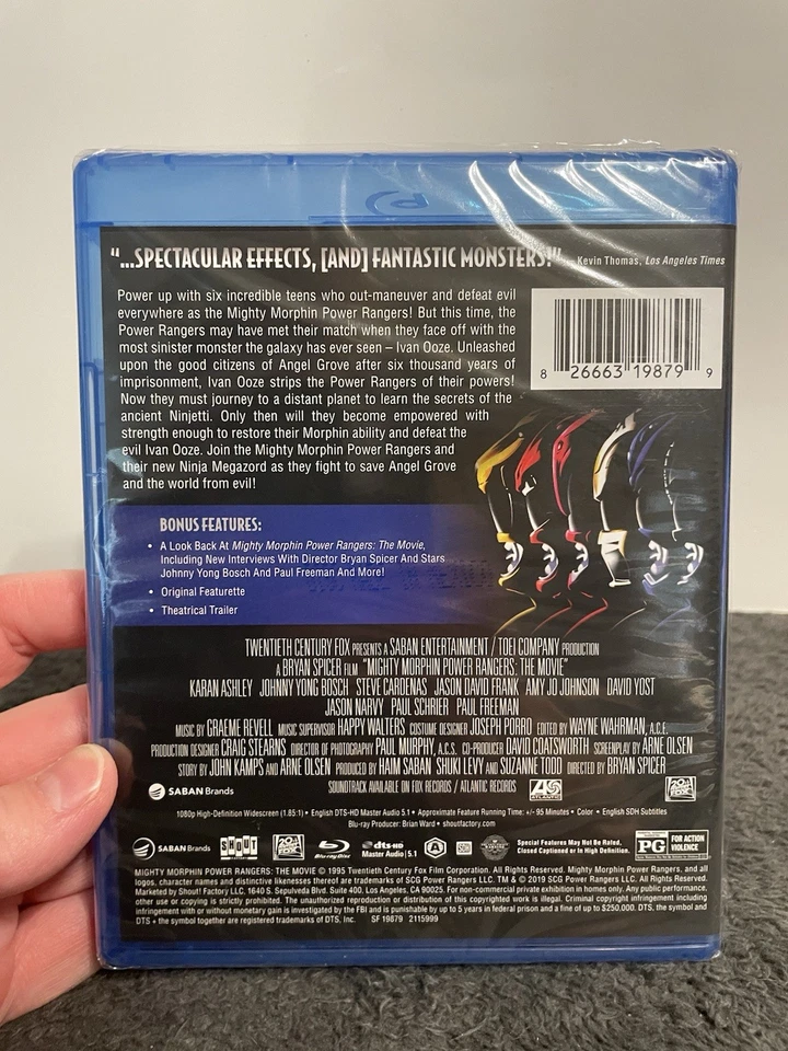 Mighty Morphin Power Rangers the Movie Blu-ray, Shout Factory OOP - image 2 of 3