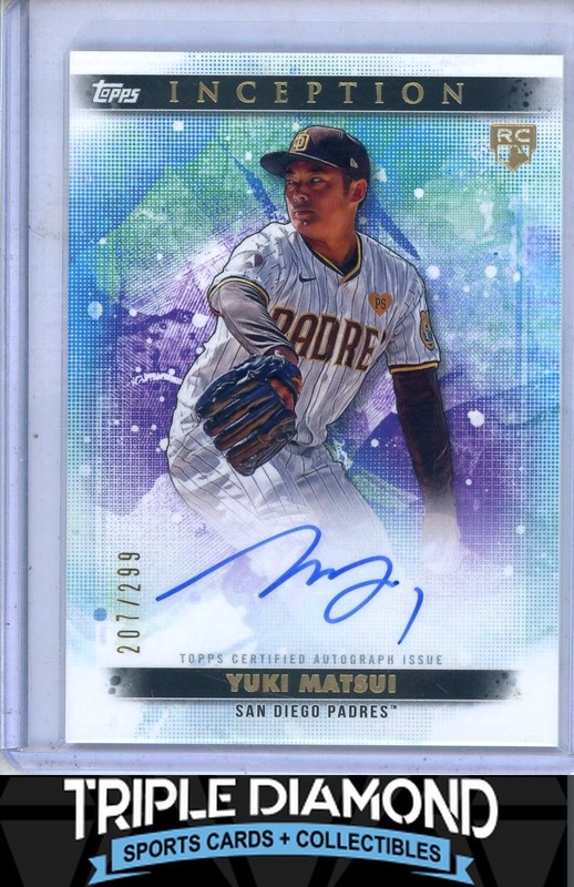 2024 Topps Inception Yuki Matsui Rookie Autograph Auto #207/299 Padres E7