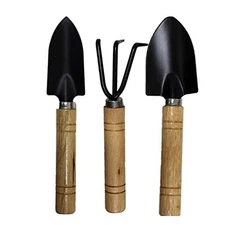 AKOAK 1 Set Garden Tools Set of 3 Mini Garden Tools - Small Spade/Rake/Spatula 