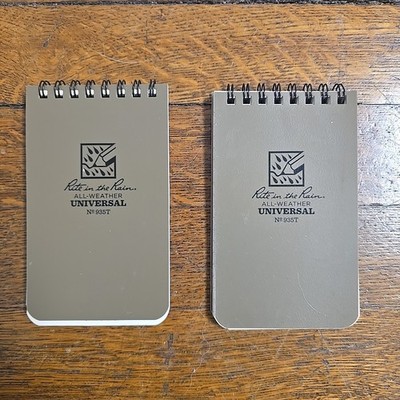 Rite In The Rain All-Weather Universal Spiral Notebook Black 2-Pack