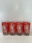 Vintage Coca-Cola CHERRY COKE Drinking Glasses Set of 4 Logo 5.5” Tall